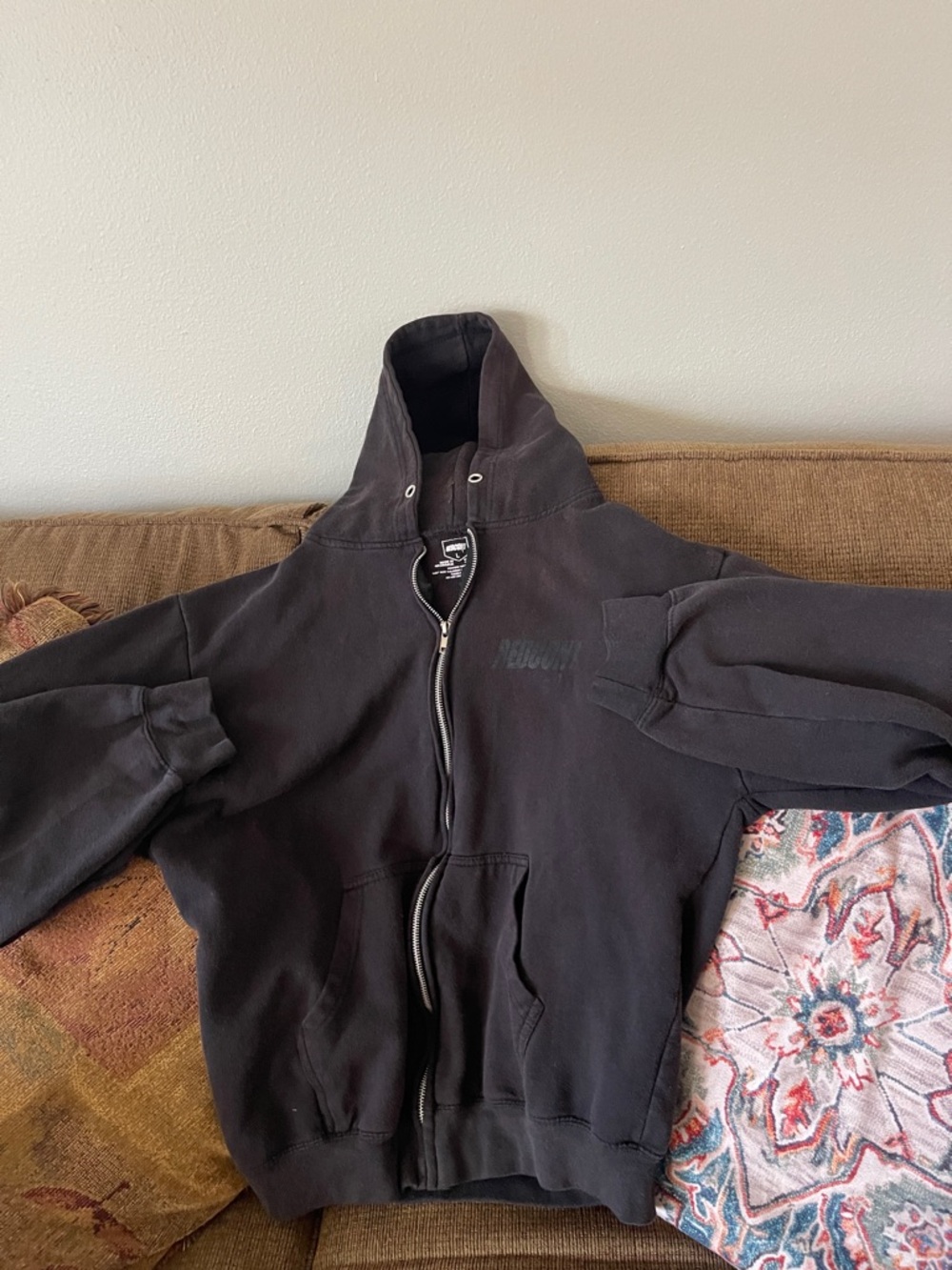 Black Full-Zip Windbreaker Hoodie - Unbranded